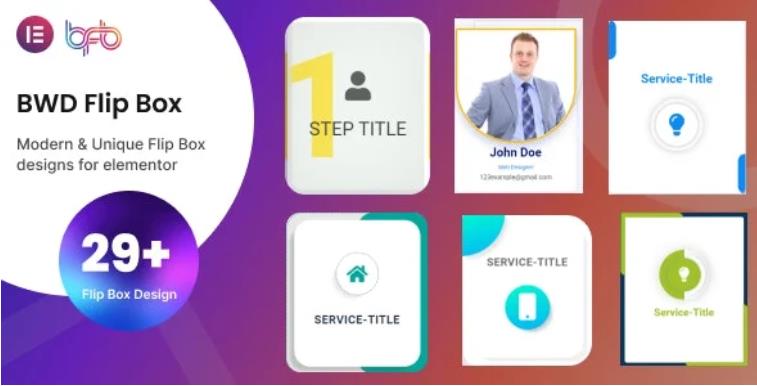 BWD Flip Box addon for elementor – 翻转盒子特效插件 – v1.1