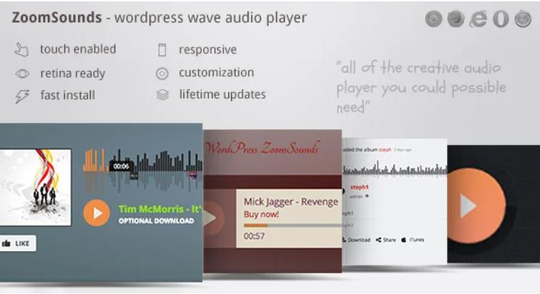 ZoomSounds – WordPress 音频播放器插件 – v6.73