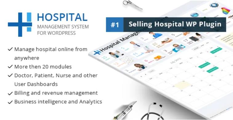 Hospital Management – 医院管理系统网站WordPress插件 – v43