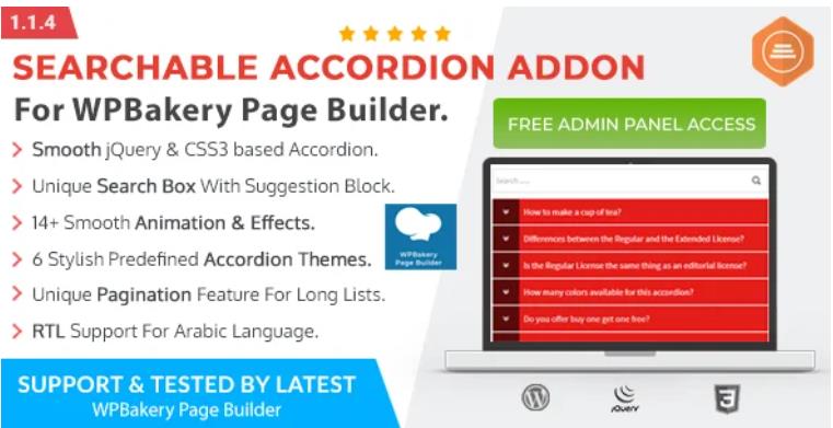 Ultimate Searchable Accordion – 终极可搜索手风琴插件 – v1.1.4