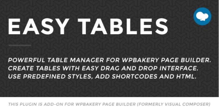 Easy Tables – 可视化选项卡编辑器 – v2.2.0