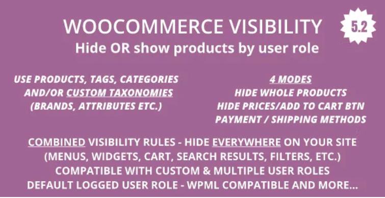 WooCommerce Hide Products – 根据角色隐藏产品插件 – v5.2
