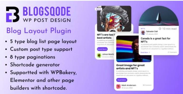 Blogsqode – 博客新闻文章布局排版WordPress插件 – v1.0.0