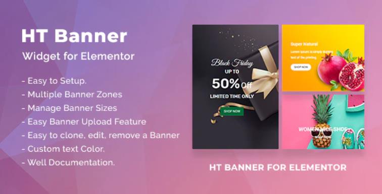HT Banner for Elementor – Banner 横幅广告展示插件 – v1.0.5
