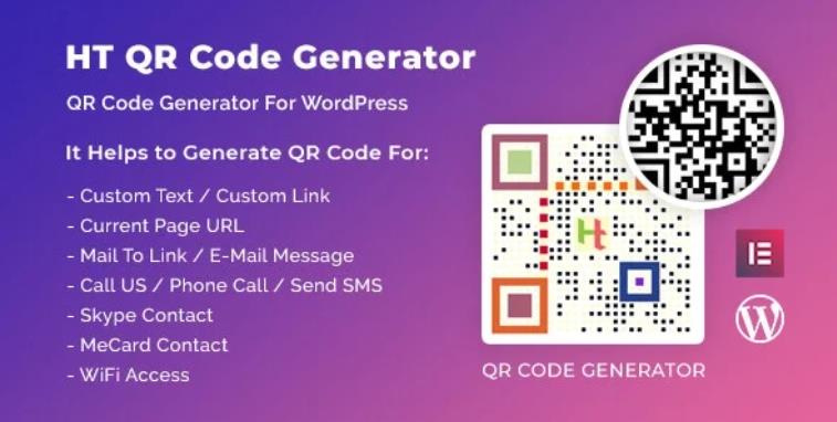 HT QR Code Generator – 多用途二维码生成WordPress插件 – v2.3.6