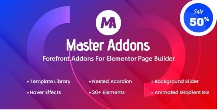 Master Addons for Elementor (Pro) 可视化编辑器扩展插件 – v1.8.5