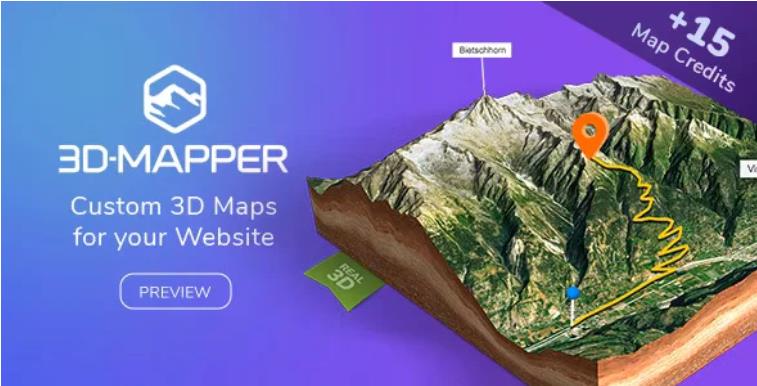 3D Mapper – 3D交互式地图GPS轨迹WordPress插件