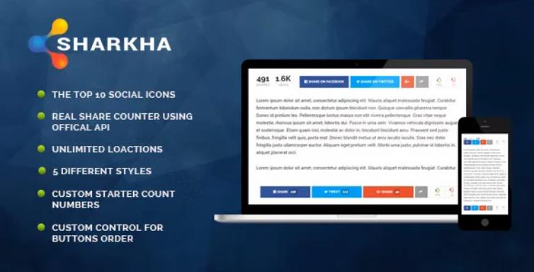 Sharkha – 社交分享计数评论投票点赞统计插件 – v1.1.1