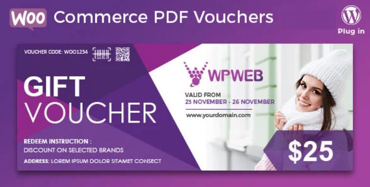 WooCommerce PDF Vouchers – 优惠券生成WordPress插件 – v4.3.14