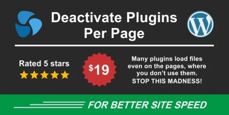 Deactivate Plugins Per Page – 某些页面禁用JS/CSS资源WordPress插件 – v1.14.2