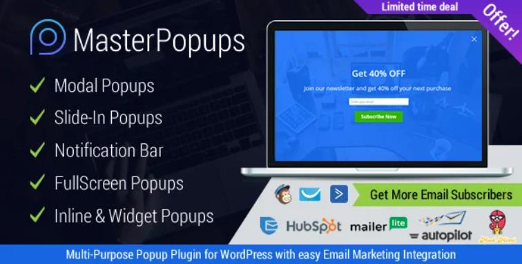 Master Popups – 全屏弹窗WordPress插件 – v3.8.5