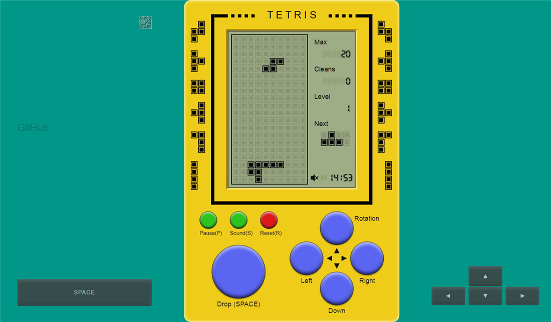 俄罗斯方块游戏机WEB源码