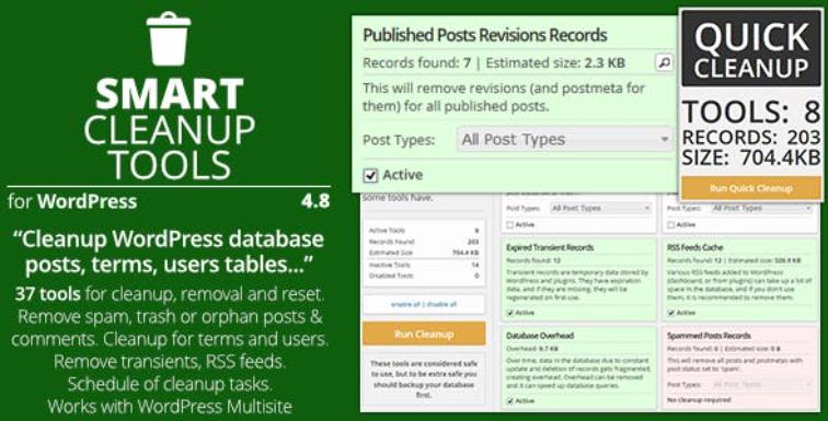 Smart Cleanup Tools – 智能数据库清理插件 – v5.1