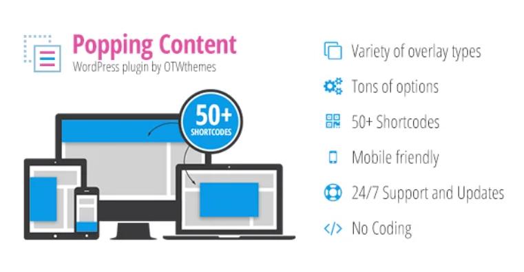 Popping Content for WordPress 自定义弹窗插件 – v1.21