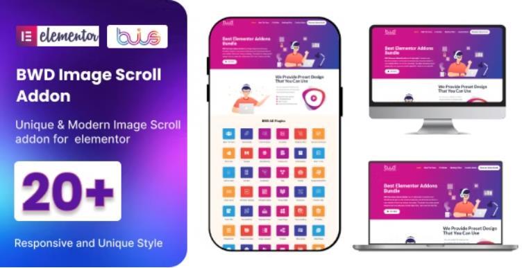 Image Scroll Elementor Addon – 滚动图像元素编辑器插件