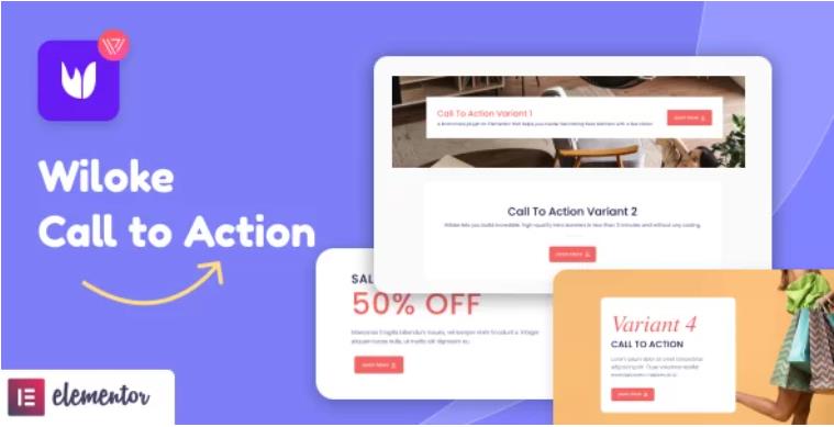 Wiloke Call To Action Addon For Elementor – 可视化编辑按钮广告横幅插件