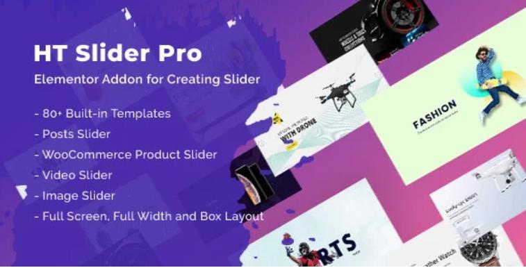 HT Slider Pro For Elementor 可视化幻灯片插件 – v1.2.0
