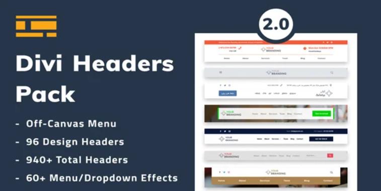 Divi Headers Pack – Divi 页眉工具包插件 – v2.1