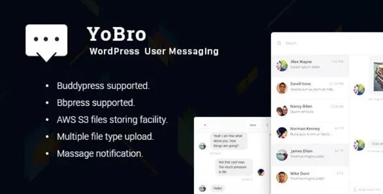 YoBro – WordPress 通知信息私信插件 – v2.4