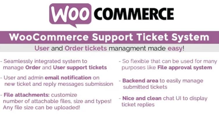WooCommerce Support Ticket System 支持帮助工单插件 – v1.4.3