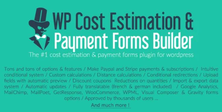 WP Cost Estimation & Payment Forms Builder – 成本计算支付表格 – v10.1.26