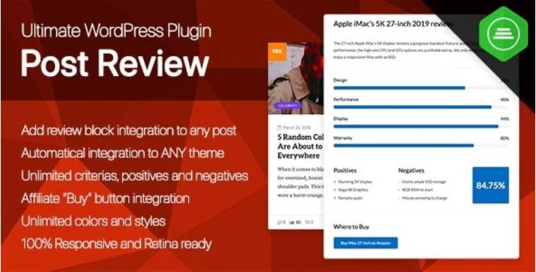 Ultimate Post Review – 响应式WordPress文章评论评分插件 – v1.0.1