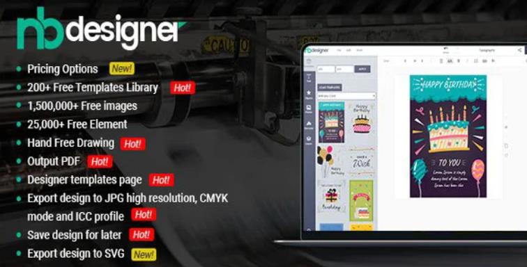 Nbdesigner Pro – Online Woocommerce Products Designer Plugin 产品定制插件 – v2.8.1