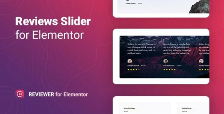 Reviewer – Reviews Slider for Elementor 评论轮播编辑器插件 – v1.0.3