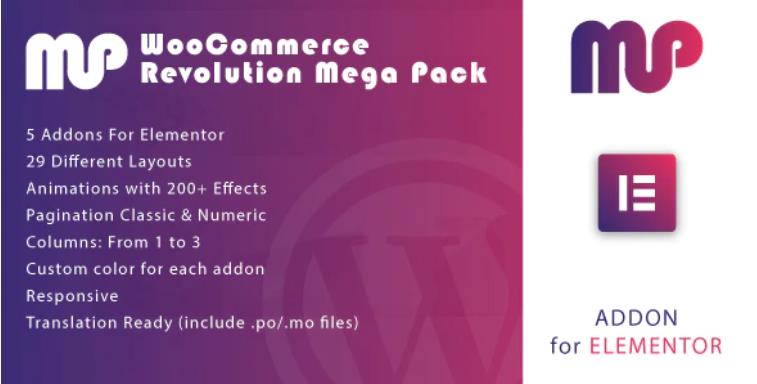 WooCommerce Revolution Mega Pack – Elementor 可视化商店编辑器插件