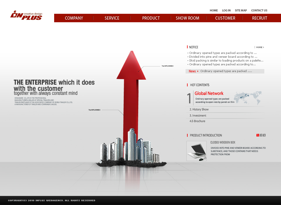 红色金融公司PSD网站模板