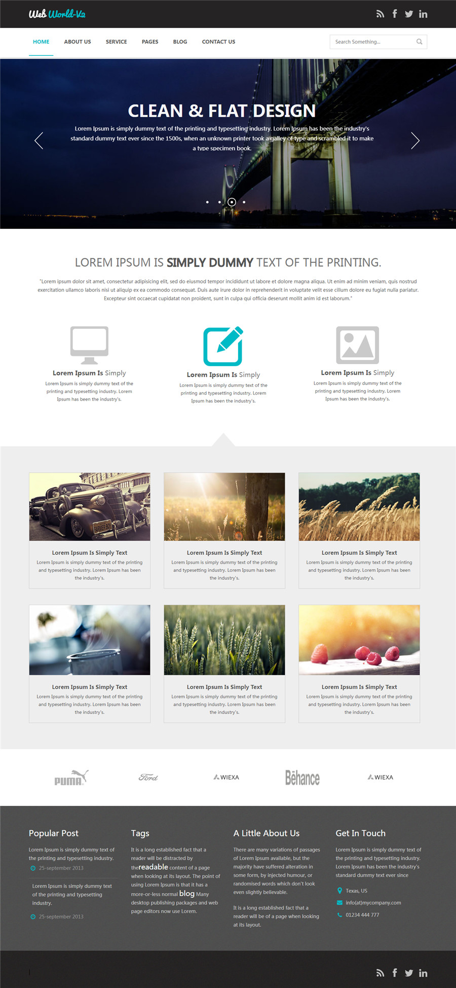 HTML响应式通用企业展示型网页模板