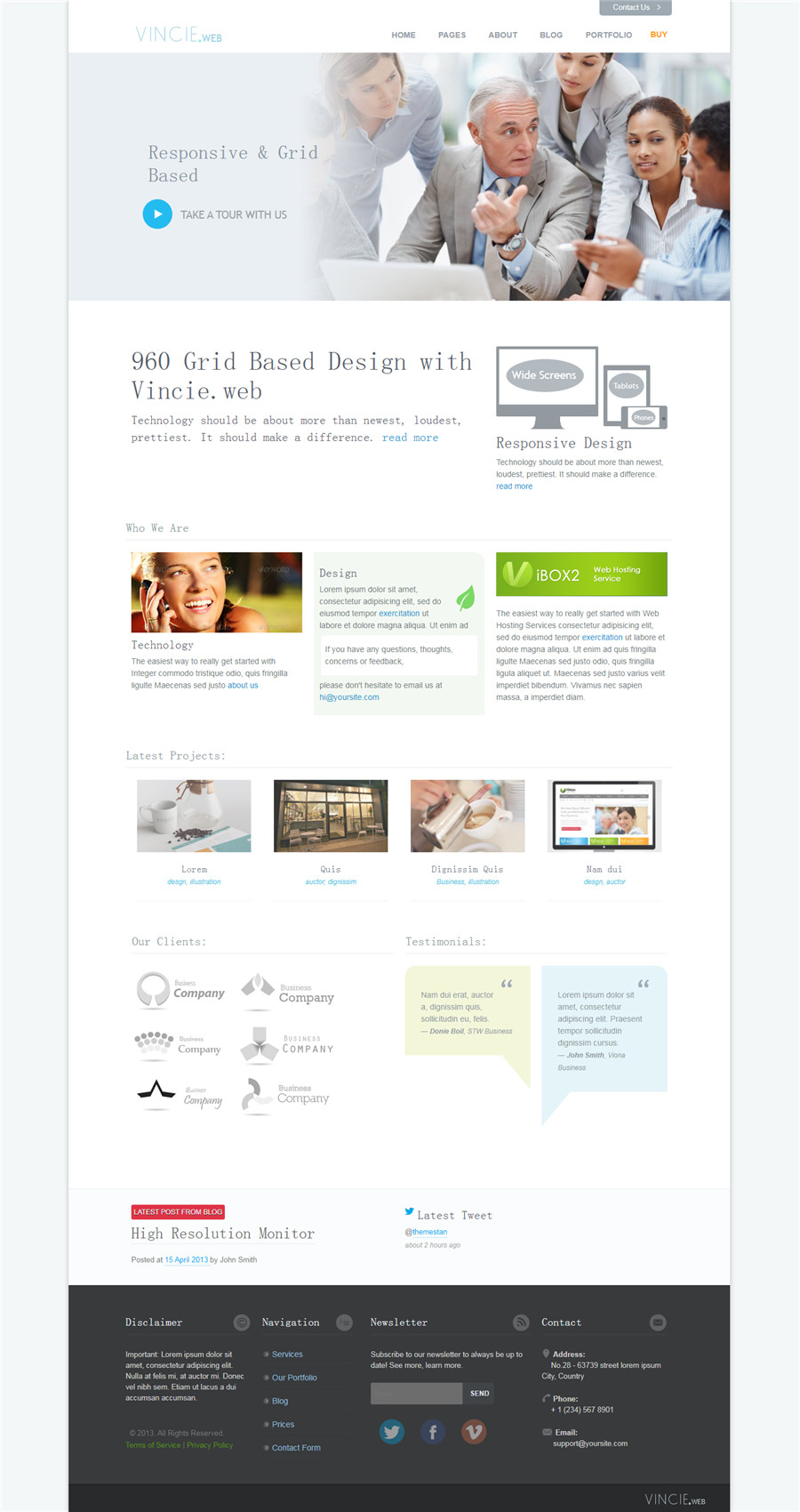 英文自适应互联网科技建站公司网页模板
