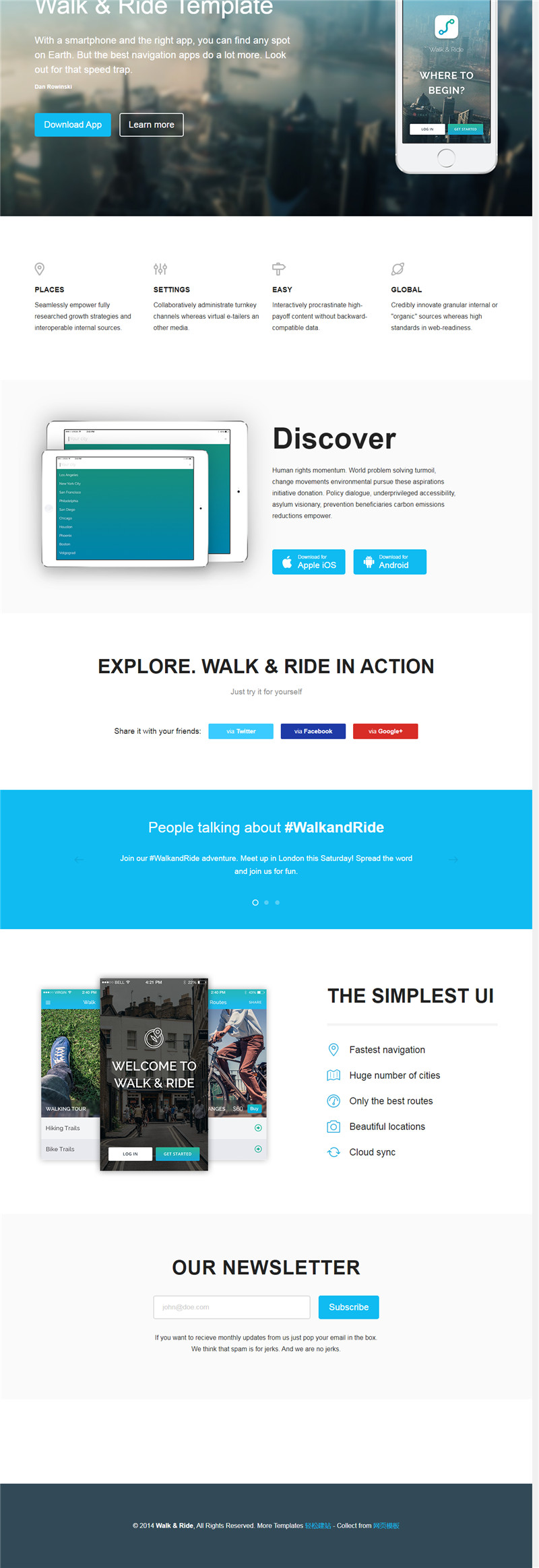 HTML5手机APP软件下载单页模板
