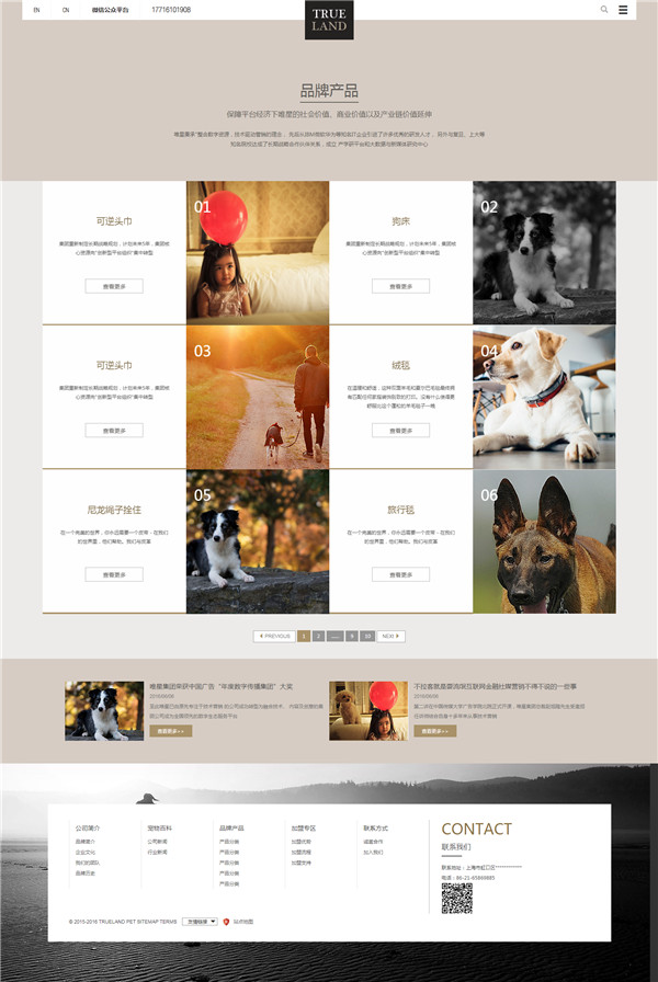 响应式中文宠物狗机构网页模板