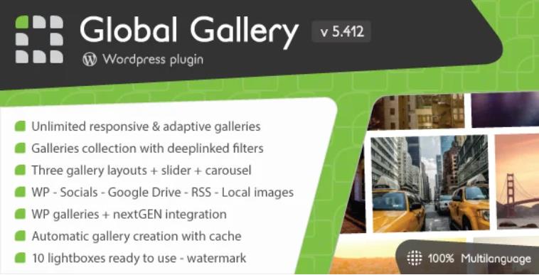 Global Gallery – 响应式画廊相册WordPress插件 – v8.3.0