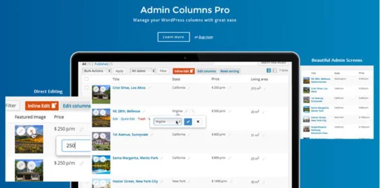 Admin Columns Pro – WordPress后台列表排序插件 – v6.0.2
