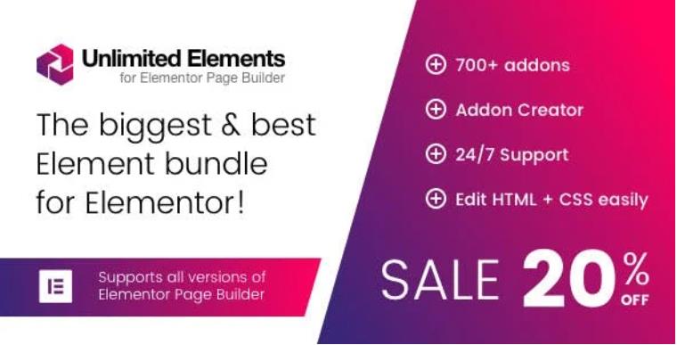 Unlimited Elements for Elementor Page Builder 无限元素编辑器插件 – v1.5.42