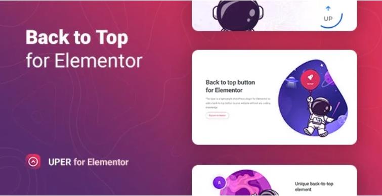 Uper – Back to Top Button for Elementor 返回顶部按钮 – v1.0.4