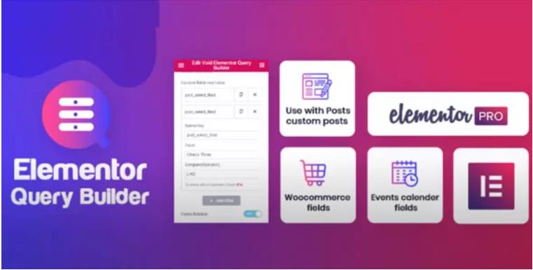 Void Elementor Query Builder – 文章作品筛选小工具插件 – v1.3