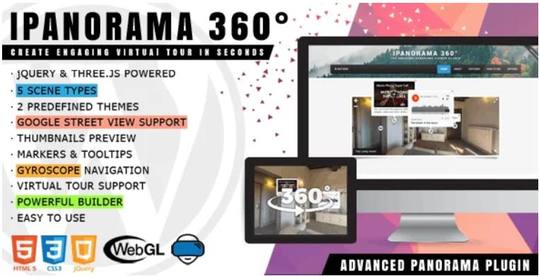 iPanorama 360° – 全景产品展示WordPress插件 – v1.6.29