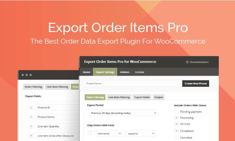 Export Order Items Pro for WooCommerce – 商店订单按需导出插件 – v2.1.20