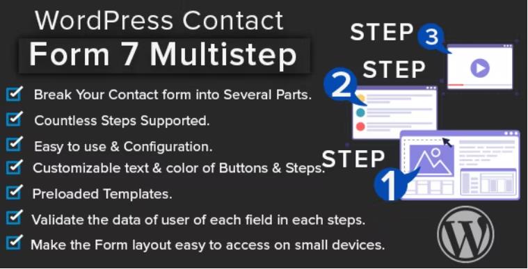 WordPress Contact Form 7 Multistep – 联系表单多步插件 – v1.3.1