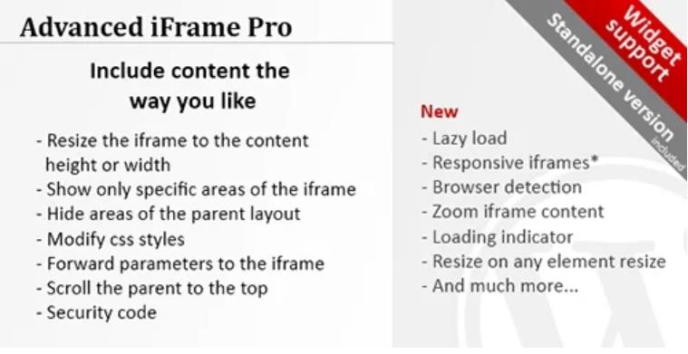 Advanced iFrame Pro 内联框架iFrame插件 – v20228