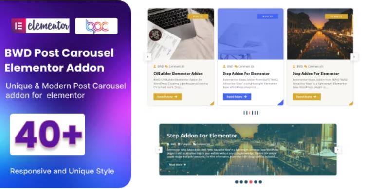 Creative Post Carousel Addon for Elementor – 创意轮播文章插件