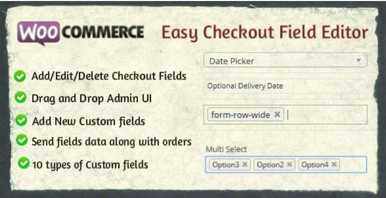Woocommerce Easy Checkout Field Editor 简易结账字段编辑插件 – v2.8.3