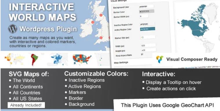 Interactive World Maps 互动世界地图插件 – v2.4.11