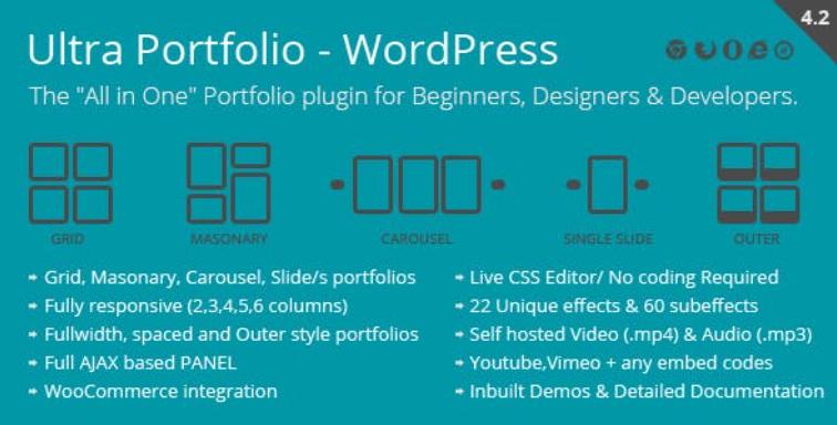 Ultra Portfolio – 作品展示WordPress插件 – v6.5