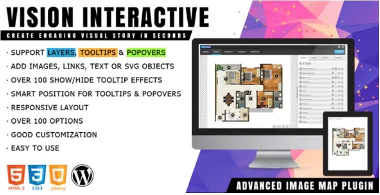 Vision Interactive – 图像地图热点制作WordPress插件 – v1.5.3