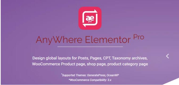 AnyWhere Elementor Pro – 全局布局编辑WordPress插件 – v2.25.5