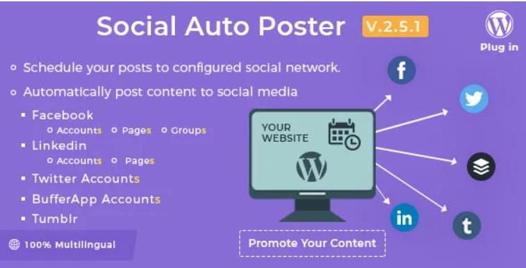 Social Auto Poster – 社交推送WordPress插件 – v5.1.1